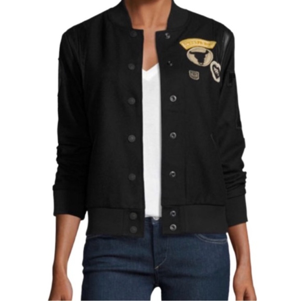 TRUE RELIGION WOMENS WOOL VARSITY JACKET